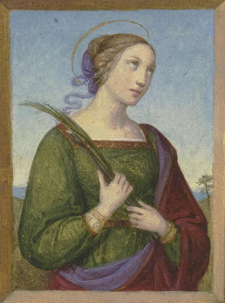 Marie Ellenrieder - Brustbild einer Heiligen mit Palme.webp