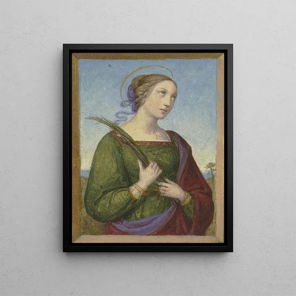 Bust of a Saint with Palm - Marie Ellenrieder — framed artwork on a wall