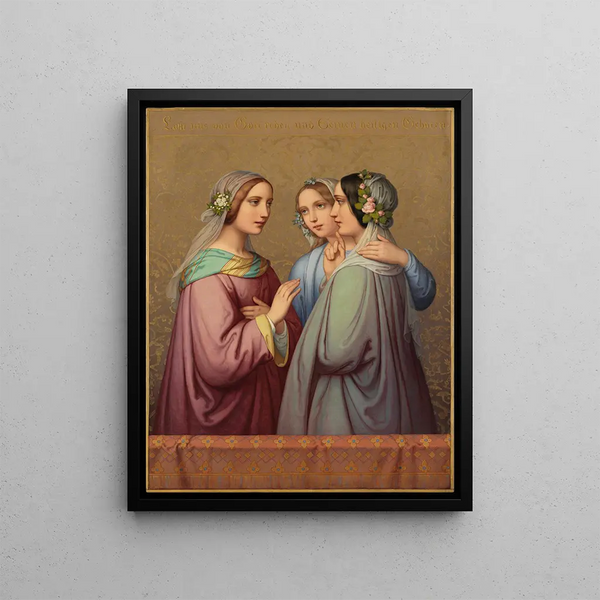 Trois Vierges - Marie Ellenrieder — framed artwork on a wall