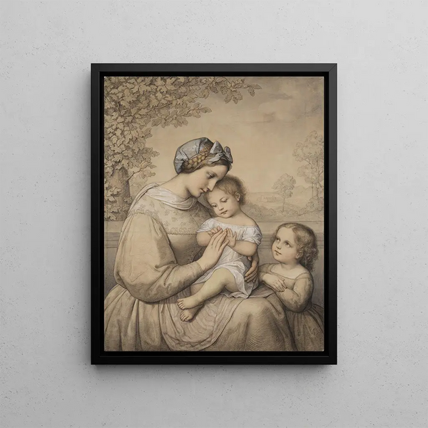 Mutterglück - Marie Ellenrieder — framed artwork on a wall
