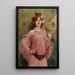 A Beauty in Pink - Marie Félix Hippolyte Lucas — framed artwork on a wall