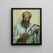 Oriental painting with white caftan and yellow turban - Marie Müller — framed artwork on a wall