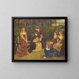 Fiammetta singing - Marie Spartali Stillman — framed artwork on a wall