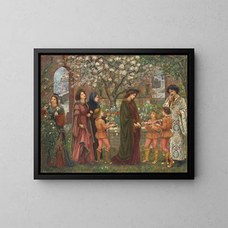 The Enchanted Garden - Marie Spartali Stillman — framed artwork on a wall