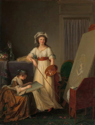 Marie Victoire Lemoine - The Interior of an Atelier of a Woman Painter.webp