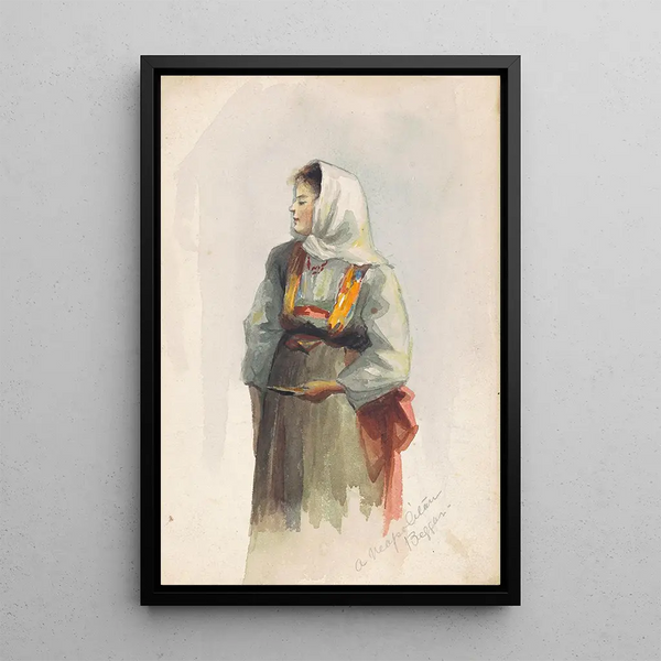 a Neapolitan Beggar - Marietta Minnigerode Andrews — framed artwork on a wall