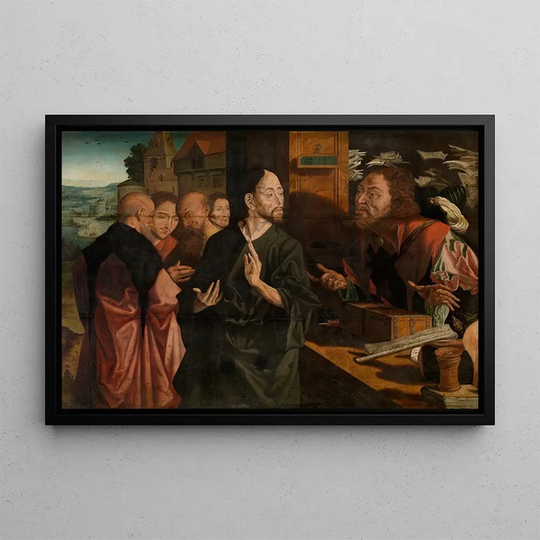 L'Appel de Matthieu - Marinus van Reymerswaele — framed artwork on a wall