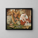 The merchant and his wife - Marinus van Reymerswaele — framed artwork on a wall