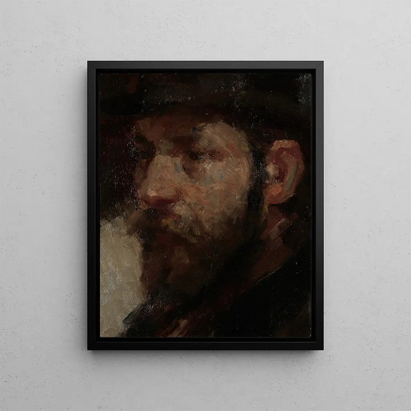 Portrait painting of the art dealer E. J. van Wisselingh - Marinus van der Maarel — framed artwork on a wall