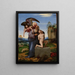 The sacrifice of Isaac - Mariotto Albertinelli — framed artwork on a wall