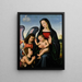 The Virgin and Child with the Young Saint John the Baptist and an Angel - Mariotto Albertinelli — framed artwork on a wall