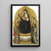 Madonna and Child with angels and saints Marie Madeleine François Dorothée and Antoine Abbot - Mariotto di Nardo — framed artwork on a wall