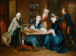 Reunion of the Barr family gathering in their interior - Marius Pierre Lemazurier — artwork view