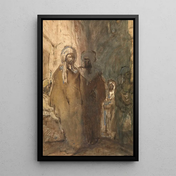 Arabes Painting - Marius Bauer — framed artwork on a wall