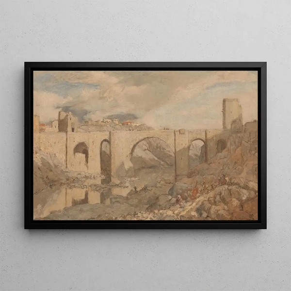 Pont near Toledo - Marius Bauer — framed artwork on a wall