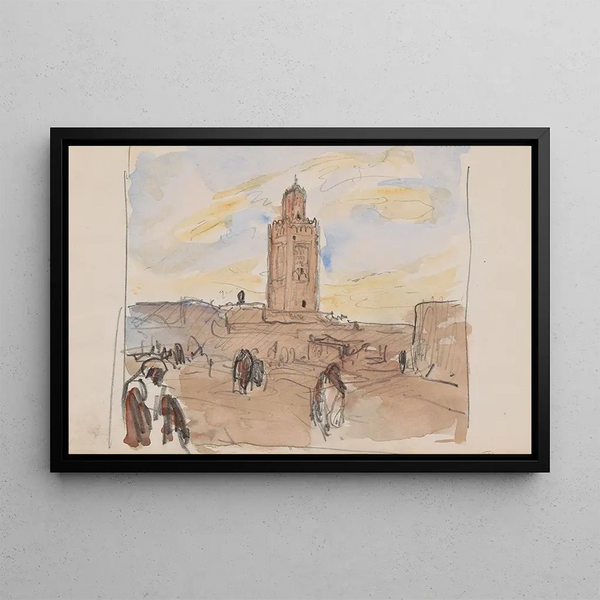 Mosque Koutoubia in Marrakech - Marius Bauer — framed artwork on a wall
