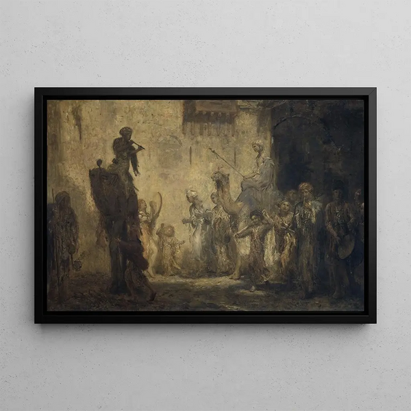 Oriental Marriage Painting - Marius Bauer — framed artwork on a wall