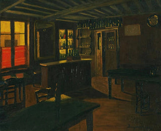 Salle à boire à la Croix-Verte à Moret - Marius Borgeaud — artwork view