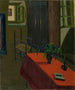 a red table with wisteria - Marius Borgeaud — artwork view