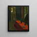 a red table with wisteria - Marius Borgeaud — framed artwork on a wall
