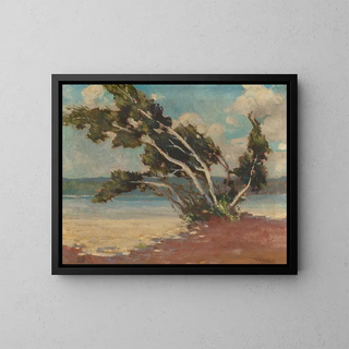 Les Bouleaux - Marjorie De Krafft Burton — framed artwork on a wall