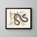 Frutex and Vipera Aquatica - Mark Catesby — framed artwork on a wall