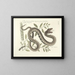 Images of fish, snakes, insects, and other animals as well as some plants Pl043 - Mark Catesby — framed artwork on a wall