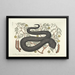 Images of fish, snakes, insects, and other animals as well as some plants Pl044 - Mark Catesby — framed artwork on a wall