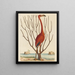 the flamingo Phoenicopterus ruber - Mark Catesby — framed artwork on a wall