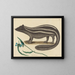 The European Pine Marten - Mark Catesby — framed artwork on a wall