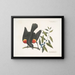 The red-winged blackbird, the myrtle with clusters of berries - Mark Catesby — framed artwork on a wall