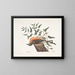 The blackbird of Caroline, the wormwood of Virginia - Mark Catesby — framed artwork on a wall