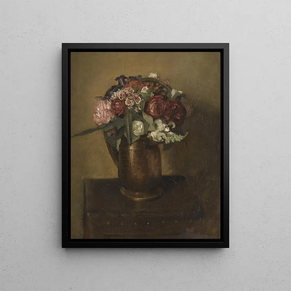 Flowers in a Jug - Mark Gertler — framed artwork on a wall