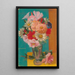 Flowers in a Vase - Mark Gertler — framed artwork on a wall