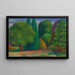 Landscape with a Row of Trees - Mark Gertler — framed artwork on a wall