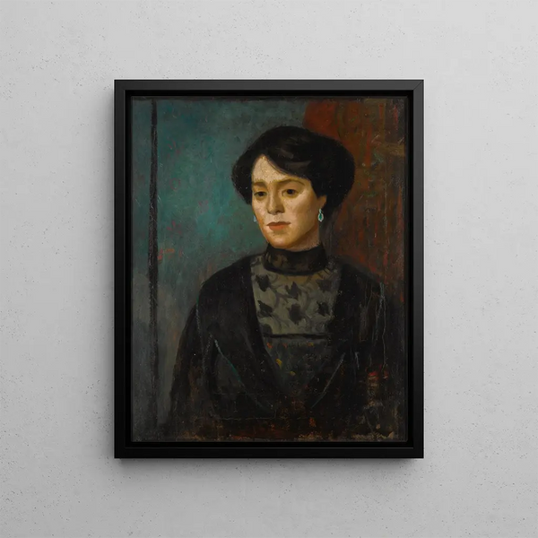 Portrait of the artist Sister Sophie - Mark Gertler — framed artwork on a wall