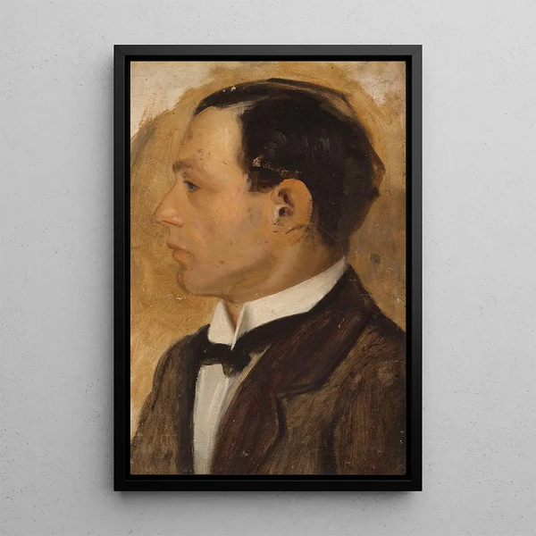 Portrait of Jack, the artist's brother - Mark Gertler — framed artwork on a wall