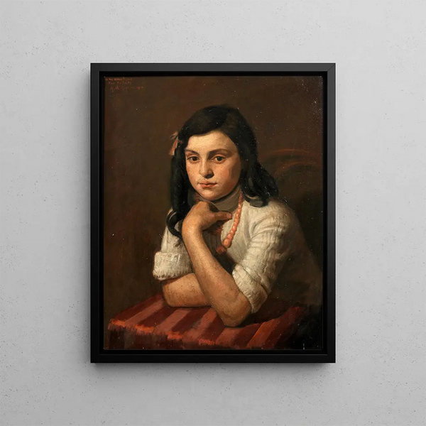 Portrait painting of May Berlinsky - Mark Gertler — framed artwork on a wall