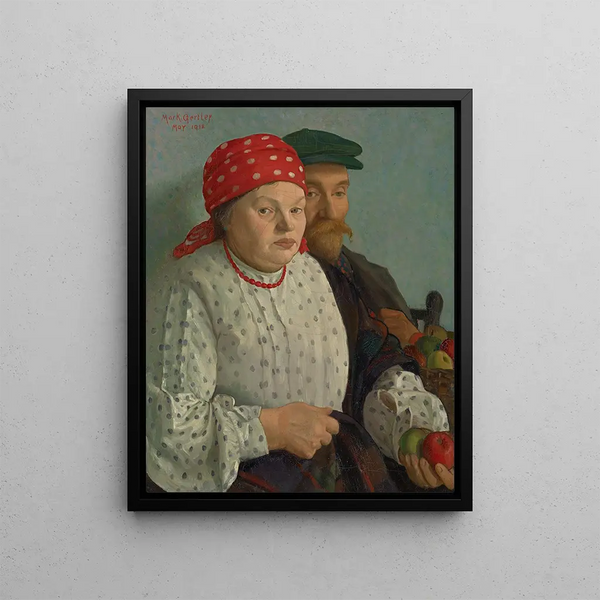 La femme pomme et son mari - Mark Gertler — framed artwork on a wall