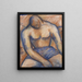 Boxer Sitting - Mark Gertler — framed artwork on a wall