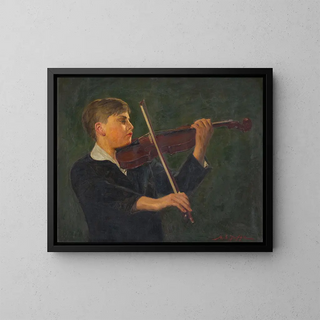 Yehudi Menuhin Painting - Mark S Joffe — framed artwork on a wall