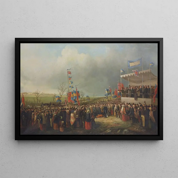 The beginning of the Londonderry Seaham and Sunderland railway line - Mark Thompson — framed artwork on a wall