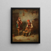 Cordonnier with two children - Mark William Langlois — framed artwork on a wall