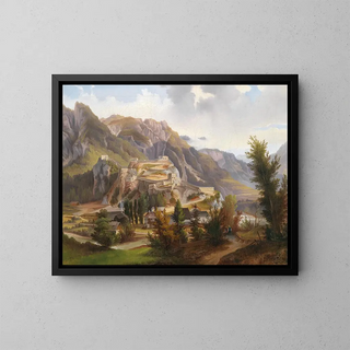 View of Malborghetto - Marko Pernhart — framed artwork on a wall