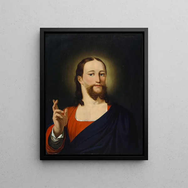 Blessing of Christ - Marquard Wocher — framed artwork on a wall