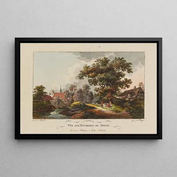 View near Bern - Marquard Wocher — framed artwork on a wall
