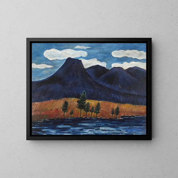 Blue Landscape - Marsden Hartley — framed artwork on a wall