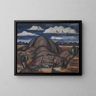 Cemetery of New Mexico - Marsden Hartley — framed artwork on a wall