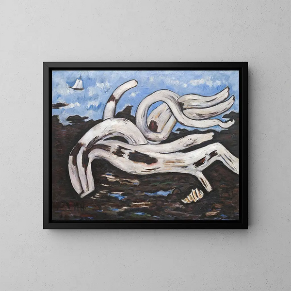 Bois flotté sur le Bagaduce - Marsden Hartley — framed artwork on a wall