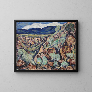 Landscape of New Mexico - Marsden Hartley — framed artwork on a wall